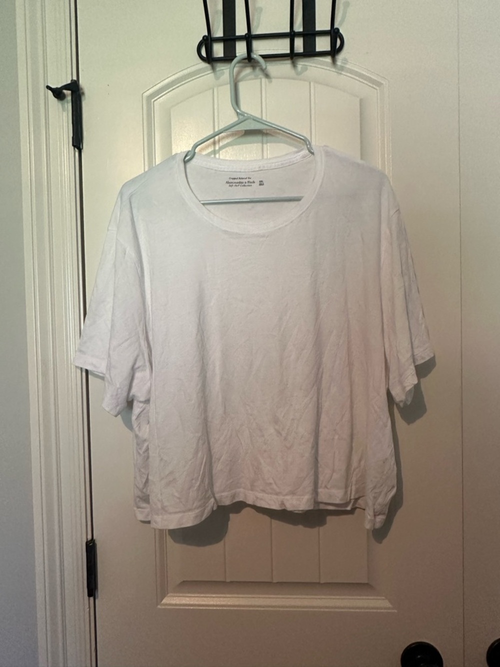 Abercrombie & Fitch White Short-Sleeve Crew Tee